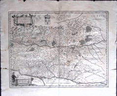1650-Lionnois, Forest, Beaviolois Et Masconnois. By Janssonius Dim.38x50 Cm. Str - Geographische Kaarten
