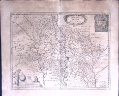 1650-Cadurcium Vernacule Querci Blaeu Dim.38x50 Cm. - Cartes Géographiques