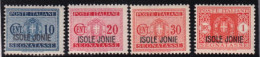 1941-Isole Jonie (MNH=**) Segnatasse Serie 4 Valori - Ionische Eilanden