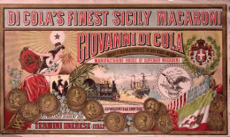 1898-locandina Pubblicitaria In Cromolotografia "Di Cola's Finest Sicily Macaron - Sonstige & Ohne Zuordnung