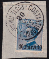 1908-Levante (F=on Piece) 40pa. Su 25c. Con Annullo Completo - Europese En Aziatische Kantoren