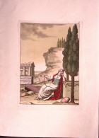1842-Allegoria Della Grecia Sulla Tomba Di Leonida Acq. Tratta Dall'opera Il Cos - Estampas & Grabados