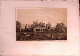 1857-Secundra Presso Agra Tomba Di Akbar Torino Lit.Giordana E Salussolia - Geographical Maps
