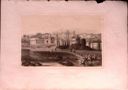 1857-Hyderabad Palazzo Del Residente Inglese Torino Lit.Giordana E Salussolia - Geographische Kaarten