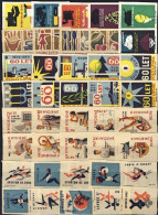 1960circa-lotto Di 40 Etichette Diverse Da Scatole Di Fiammiferi - Andere & Zonder Classificatie