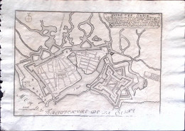 Havre De Grace-1705 De Fer Nicolas Incisione Su Rame Dim.35x24 Cm. Forellino Di  - Estampes & Gravures