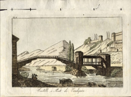 1825-Cina China "Cina Castello E Ponte Di Vandipore" Size With Margins . 20x13,5 - Stiche & Gravuren
