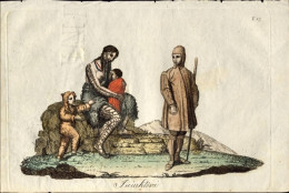 1825-Cina China "Cina Isciuktisci" Size With Margins . 20x13,5 Cm. Hand Coloured - Prints & Engravings