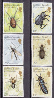 1982-Falkland (MNH=**) Dip. Georgia Del Sud S.6v."Fauna,insetti" - Georgia Del Sud