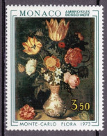 1973-Monaco (MNH=**) S.1v."Expo.Montecarlo,flora,quadro"catalogo Unificato Euro  - Other & Unclassified
