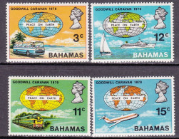 1970-Bahamas (MNH=**) S.4v."Goodwill Caravan" - Bahreïn (...-1965)