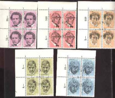 1972-Svizzera (O=used) S.5v. In Quartina "Illustri" Con Annullo Speciale - Andere & Zonder Classificatie