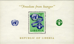 1963-Liberia (MNH=**) Foglietto 1v."Campagna Mondiale Contro La Fame" - Liberia