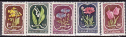 1951-Ungheria (MNH=**) S.5v."Fiori"catalogo Yvert Euro 15 - Autres & Non Classés