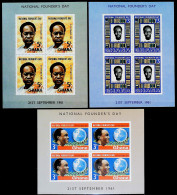 1961-Ghana (MNH=**) Tre Foglietti 12v."Giornata Del Fondatore"cat.Yvert Euro 15 - Ghana (1957-...)