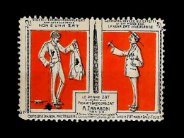 1925-Italia < Pubblicitario Penna Stilo ZAT Di Torino Erinnofilo - Erinnofilie