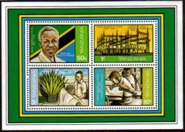 1981-Tanzania (MNH=**) Foglietto S.4v."Miaka"catalogo Euro4,65 - Tanzanía
