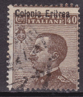 1916-Eritrea (O=used) 40c.bruno Michetti Con Soprastampa Fortemente Spostata In  - Erythrée
