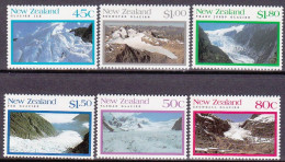 1992-Nuova Zelanda (MNH=**) S.6v."Glaciers"cat.Stanley Gibbons L. 4.75 - Andere & Zonder Classificatie