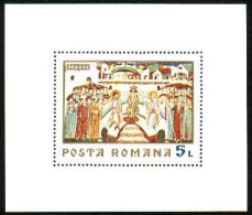 1970-Romania (MNH=**) Foglietto S.1v."affresco Della Chiesa D' Arbore"catalogo E - Altri & Non Classificati