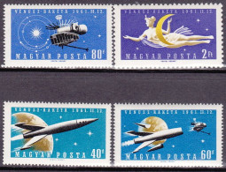 1961-Ungheria (MNH=**) S.4v."lancio Di Missile Verso Il Pianeta Venere"catalogo  - Altri & Non Classificati