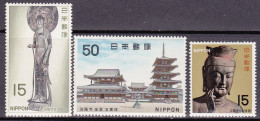 1967-Giappone (MNH=**) S.3v."tesori Nazionali" - Andere & Zonder Classificatie