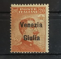 1918-Venezia Giulia (MNH=**) 20c.arancio - Vénétie Julienne