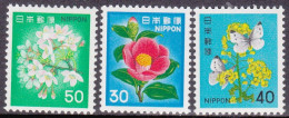 1970-Giappone (MNH=**) S.3v."fiori" - Sonstige & Ohne Zuordnung