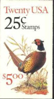 1988-U.S.A. (MNH=**) Libretto A Copertina "Fagiano" - Unused Stamps