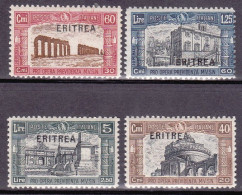 1927-Eritrea (MLH=*) S.4v.con TL (light Hinge) "Milizia I " - Eritrea