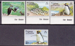 1966-Tristan Da Cunha (MNH=**) S.4v."pinguini"bordo Di Foglio - Tristan Da Cunha