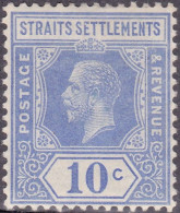 1919-Malesia (MLH=*) 10c."Giorgio V" (light Hinge) - Andere & Zonder Classificatie