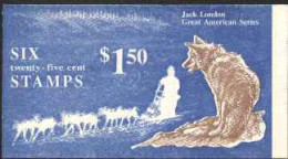 1988-U.S.A. (MNH=**) Libretto A Copertina "grandi Americani Jack London" - Ongebruikt