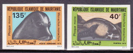 1973-Mauritania (MNH=**) S.2v. Non Dentellati "foca Monaca Del Mediterraneo" - Mauritania (1960-...)