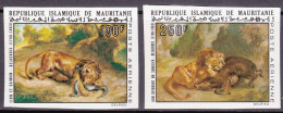 1973-Mauritania (MNH=**) Posta Aerea S.2v.non Dentellati "quadri Di Delacroix Le - Mauritanië (1960-...)