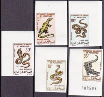1969-Mauritania (MNH=**) S.5v.non Dentellati "rettili"angolo Di Foglio.Qualche M - Mauretanien (1960-...)
