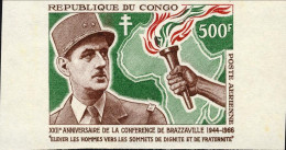 1966-Congo (MNH=**) Prova Di Colore In Verde Non Dentellata E Gomma Parziale Del - Other & Unclassified
