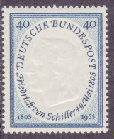 1955-Germania (MNH=**) S.1v."Friedrich Von Shiller,poeta"catalogo Unificato Euro - Other & Unclassified