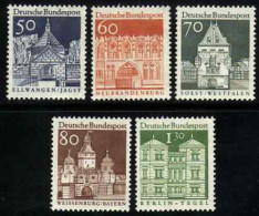 1967/9-Germania (MNH=**) Cinque Valori "edifici Storici"catalogo Euro 11 - Otros & Sin Clasificación