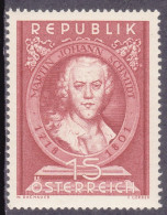 1951-Austria (MNH=**) S.1v."M.J.Schmidt Pittore"catalogo Unificato Euro 8 - Altri & Non Classificati