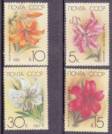 1989-Russia (MNH=**) S.4v."fiori"catalogo Euro 3 - Otros & Sin Clasificación