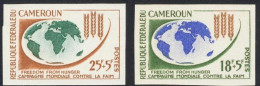 1963-Camerun (MNH=**) S.2v.non Dentellati "campagna Mondiale Contro La Fame" - Kameroen (1960-...)