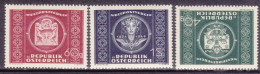 1949-Austria (MNH=**) S.3v."75 Anniversario U.P.U."catalogo Unificato Euro 18 - Otros & Sin Clasificación