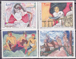 1980-Monaco (MNH=**) S.4v."75° Anniversario Del Salone D'autunno,quadri Di Impre - Sonstige & Ohne Zuordnung