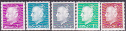 1980-Monaco (MNH=**) S.5v."effigie Di Ranieri III"catalogo Unificato Euro 8,5 - Autres & Non Classés