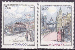 1986-Monaco (MNH=**) S.2v."bella Epoque,quinta Serie"catalogo Unificato Euro 11, - Autres & Non Classés