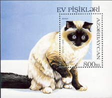 1995-Azerbaijan (MNH=**) S.6v.+foglietto "gatti"catalogo Euro 10 - Aserbaidschan