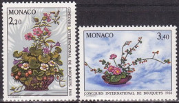 1987-Monaco (MNH=**) S.2v."fiori,concorso Di Composizione Floreale"catalogo Unif - Autres & Non Classés