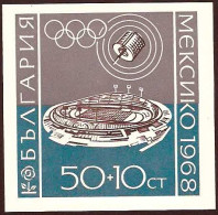 1968-Bulgaria (MNH=**) Foglietto 1v. Non Dentellato "Olimpiadi Messico 1968" - Other & Unclassified