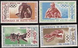 1968-Alto Volta (MNH=**) S.4v. "Olimpiadi Messico 1968"cat.Yvert 2013 Euro 5 - Upper Volta (1958-1984)